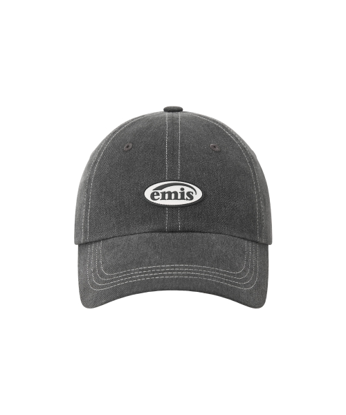 MINI RUBBER PATCH PIGMENT BALL CAP-BLACK