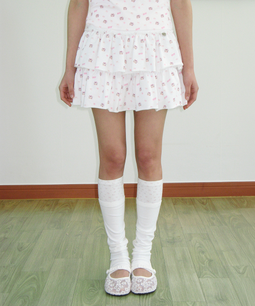 BETTY BOOP PATTERN PANTSKIRT WHITE