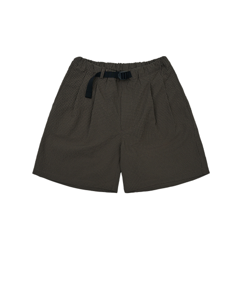 Шорты в клетку с двумя защипами (Brown)