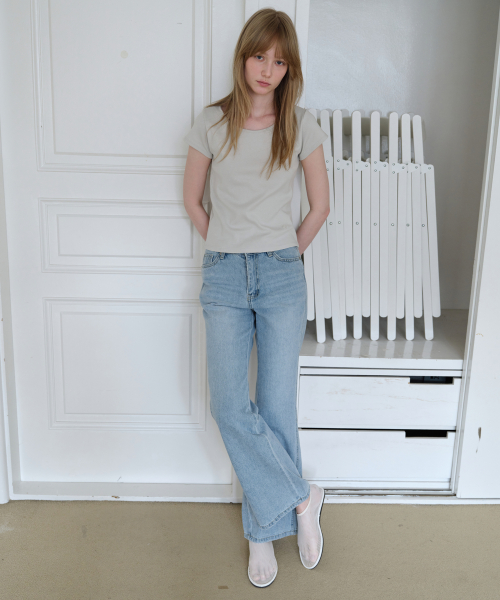 Джинсы буткат light wash_blue