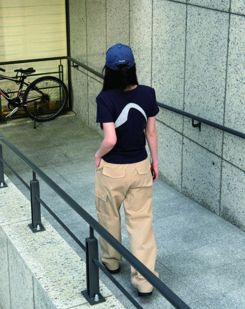 (W) ZRS Waffle Logo Tee (NAVY)