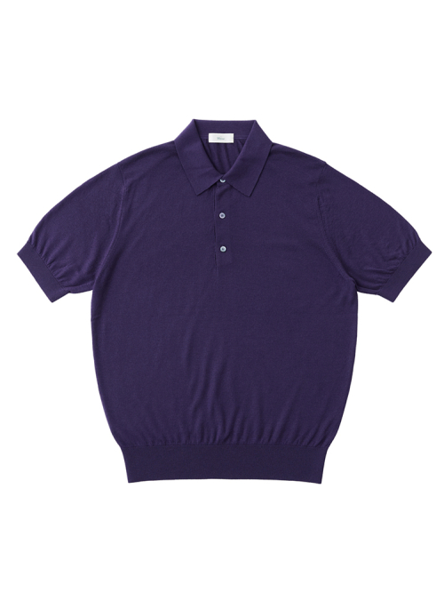 26SS Cashtouch short sleeve polo knit Purple