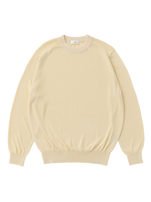 26SS LL Long sleeve round-neck knit Ecru