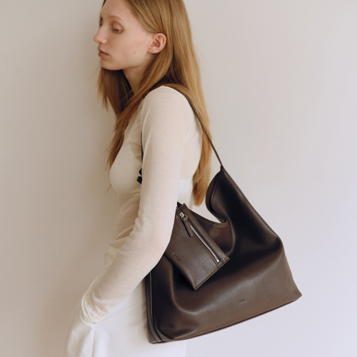 Pulpy hobo bag Umber