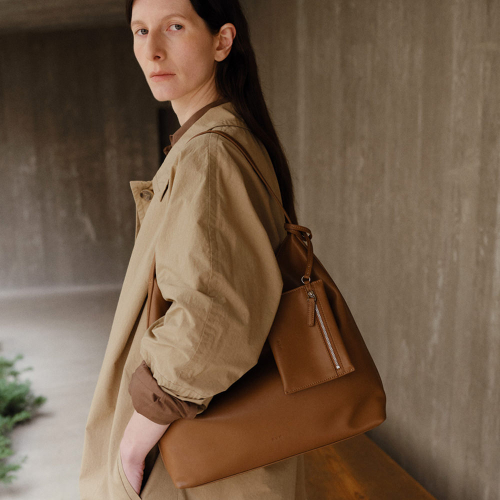 Pulpy hobo bag Toasted caramel