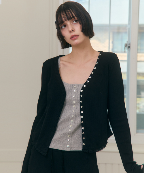 Sweet Dreams Button Cami Top (Gray)