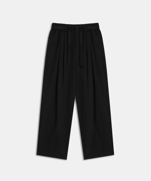 W Noam fluid belted pants black