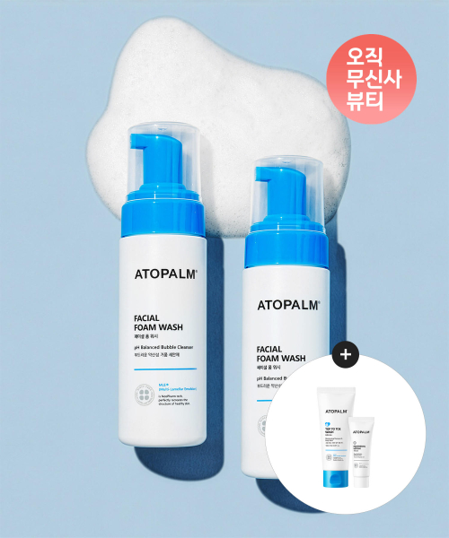 페이셜 폼 워시 150ML X 2개+[증정]판테놀로션23ml+탑투토워시100ml