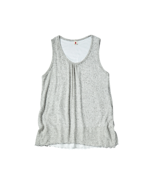 W LACE KNIT ONE-PIECE [DEEP GRAY]