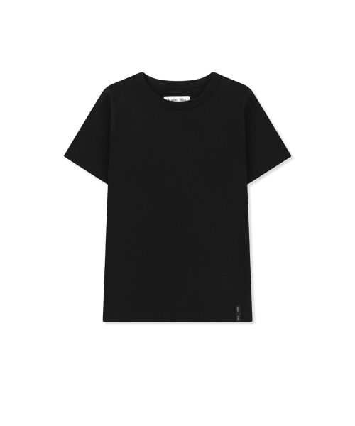 LABEL DETAIL SLIM FIT TOP IN BLACK
