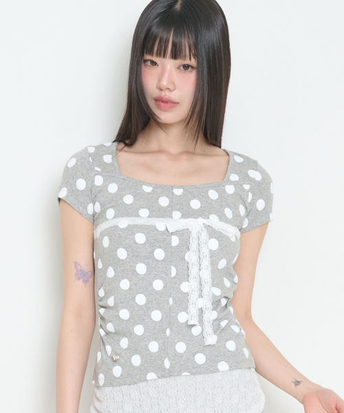 PATTERN POINT TOP DOT MELANGE