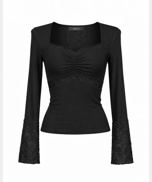 Race Godic rayer top (BLACK)