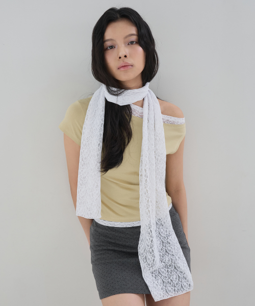 SERA LACE LAYER SCARF - 3 COLOR