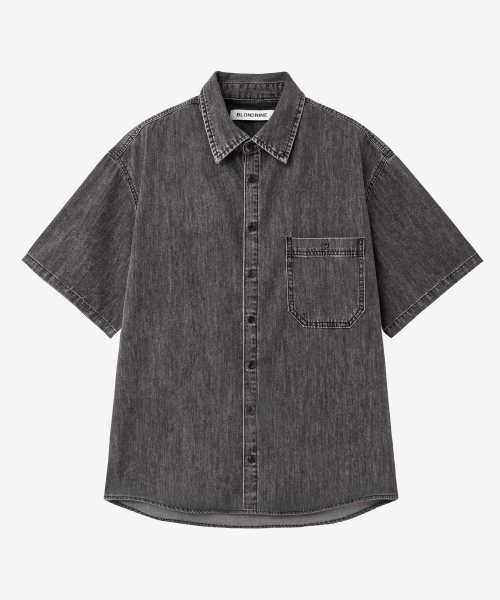 Джинсовая рубашка с карманом Vintage Grey