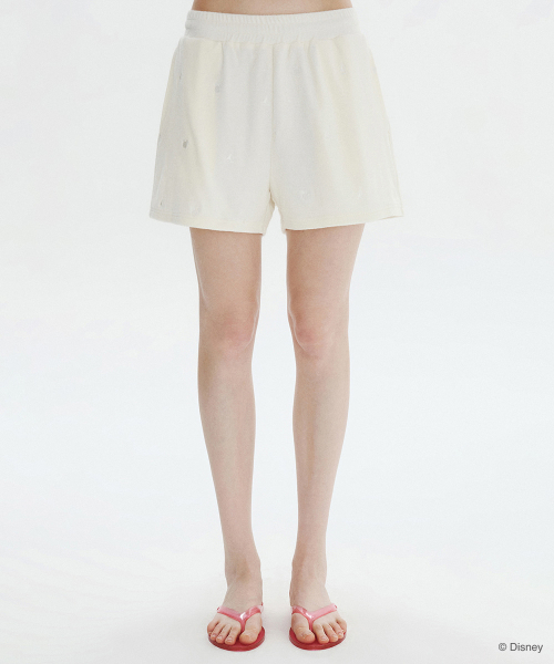 [26SM clove] All-over Mickey_Terry Shorts (Ivory)