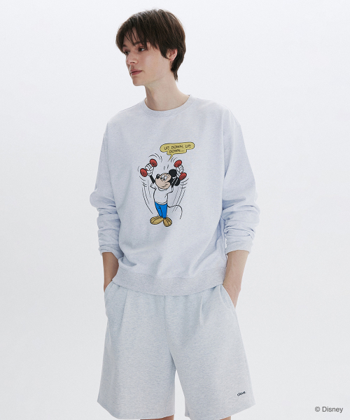[26SM clove] Mickey_Sweatshirt_Men (Light Grey)