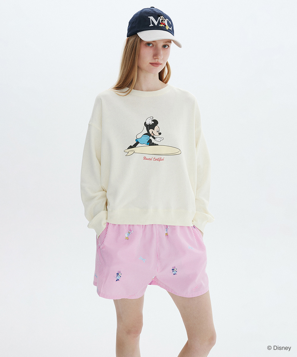 [26SM clove] Mickey_Sweatshirt (Cream)