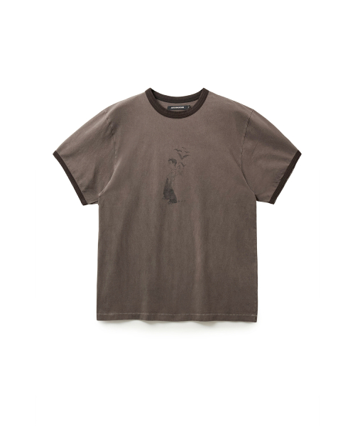 Vampire Kid Ringer Tee Dyed Brown