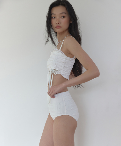 FLORAL LACE BIKINI SET (WHITE)
