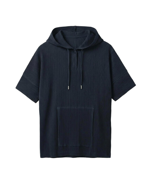Плиссированное худи с коротким рукавом PS22 [Navy]