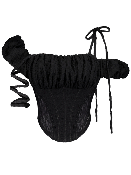 Топ на одно плечо Bloom Multi - Black