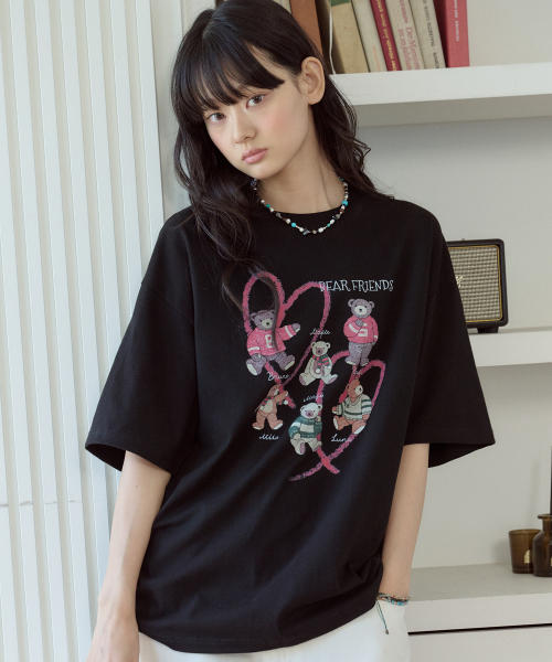 DTP Bear Friends футболка Black