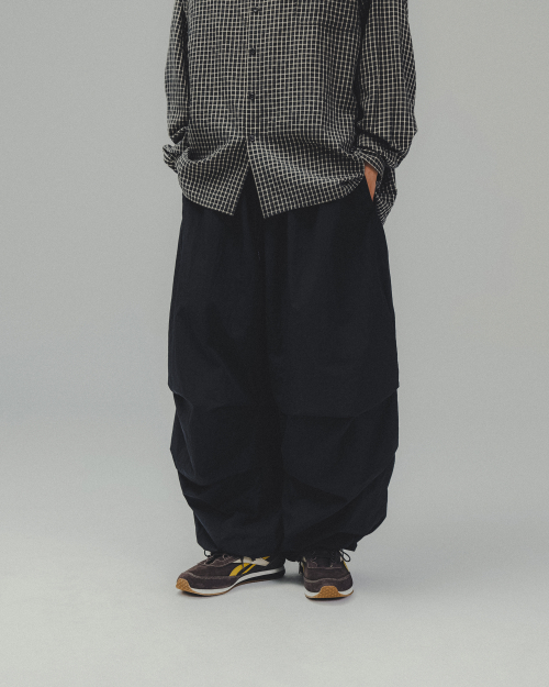 Nylon Parachute Balloon Pants - Black