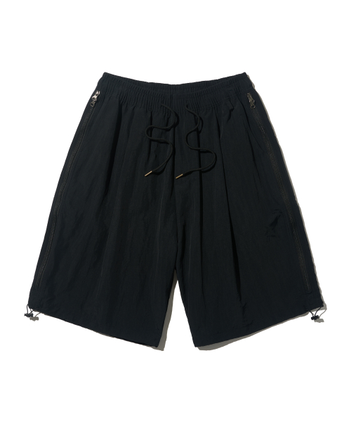 Нейлоновые шорты с боковой молнией (Black)