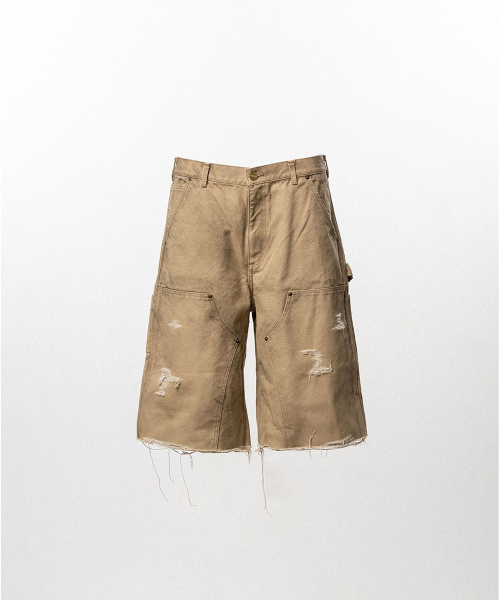 BORO Duck Painter Bermuda Pants - BEIGE