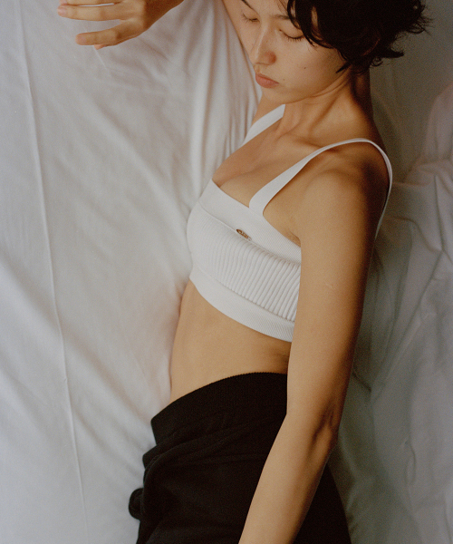 SQUARED BRA TOP IN PEPPERMINT VISCOSE (2COLORS)