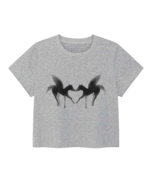 [YOON SOAP X DEINET] SLIM T-SHIRT IN MELANGE GREY