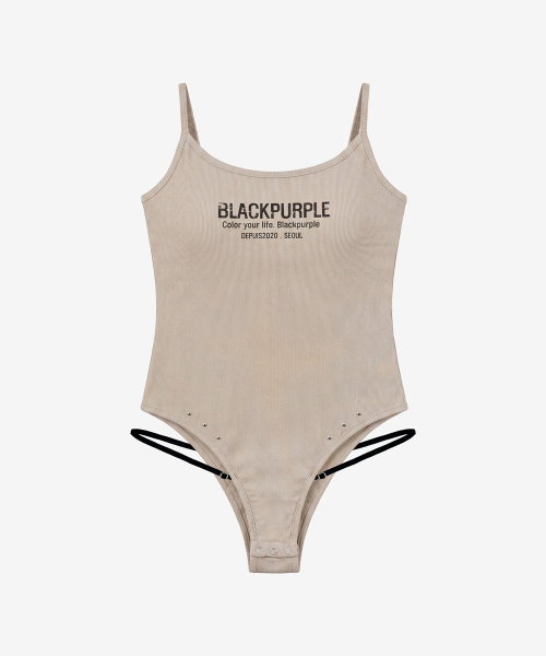 컷아웃 바디 수트 나시_베이지 Cutout Body Suit_Beige