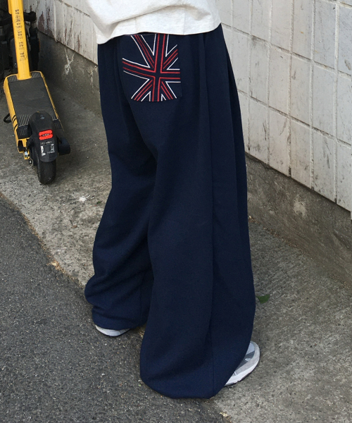 Свободные брюки London с карманами (Navy)