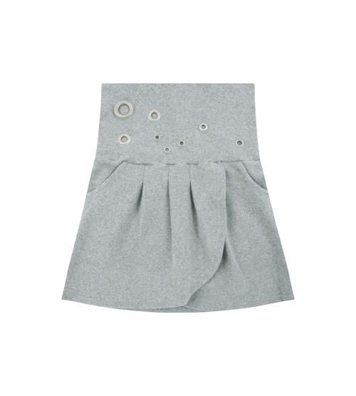 Eyelet 2 - Way Wrap Skirt (Gray)