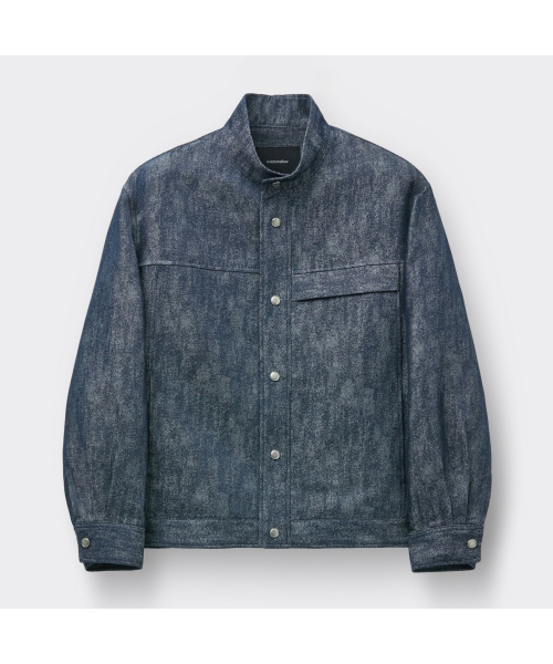 синий Stand Collar Jacket CWJAM26302BUX