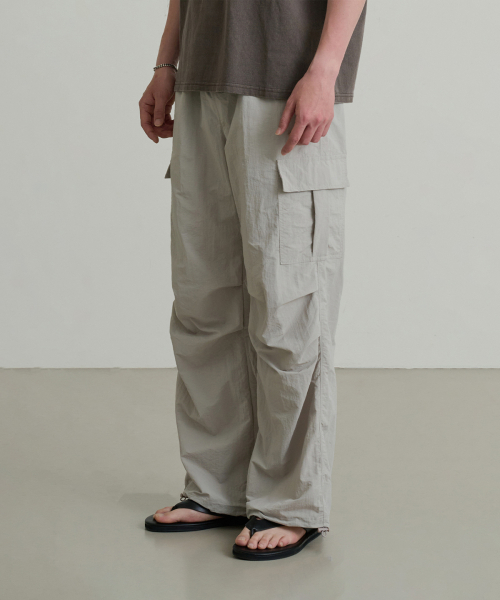 Свободные брюки-парашюты карго (LIGHT GRAY)