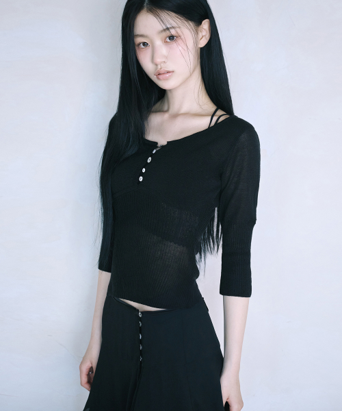 Трикотажный топ Amelie BLACK