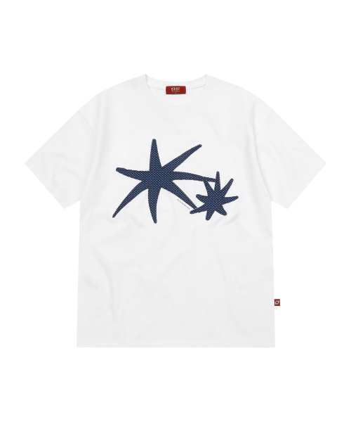 Star Orbit Applique T-shirts белый