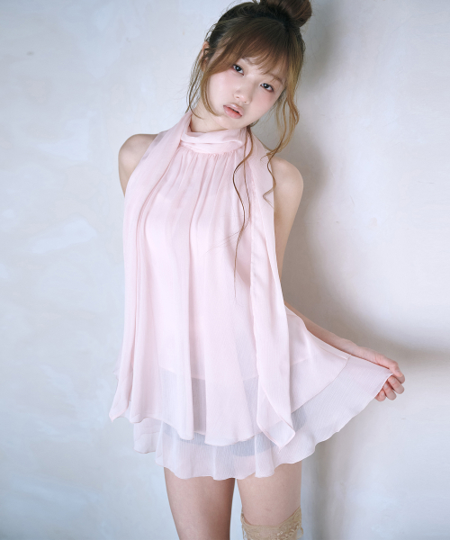 Блузка с рюшами Yui [BABY PINK]