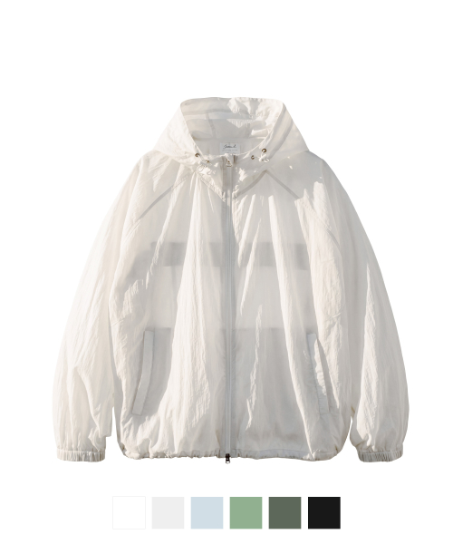 Легкая прозрачная куртка куртка ISOT2684 (puppy white)