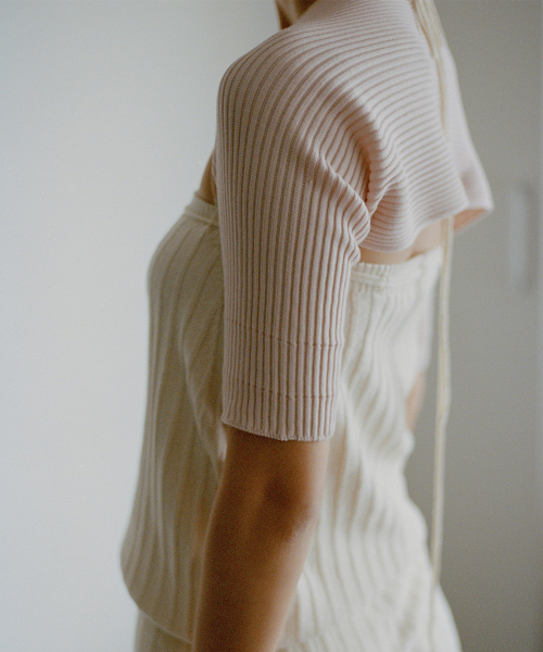 HALF SLEEVE CARDIGAN IN MODAL COTTON (2COLORS)