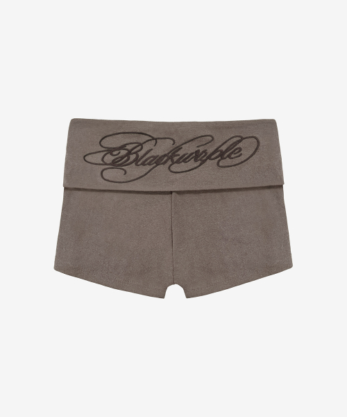 Blush Fold Slim Short Pants_Beige