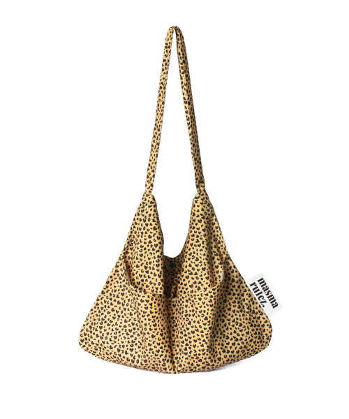 Rabbit eco bag_Heart leopard mustard