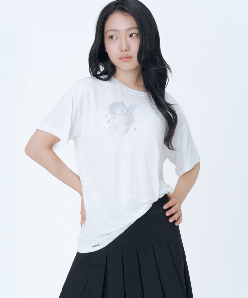 Hannah fairy twist short sleeve WHITE