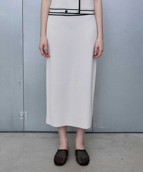 Nautical Long Skirt [WHITE]