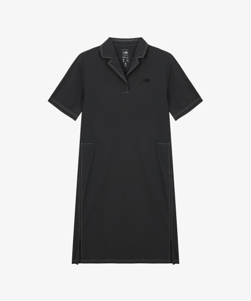 NT7ZS42C 여성 아이스큐브 카라 원피스 METAL GRAY