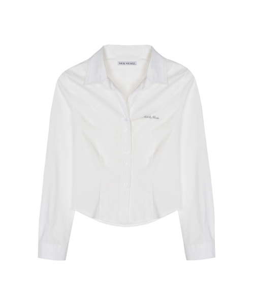NICOLE SLIM FIT SHIRT_WHITE