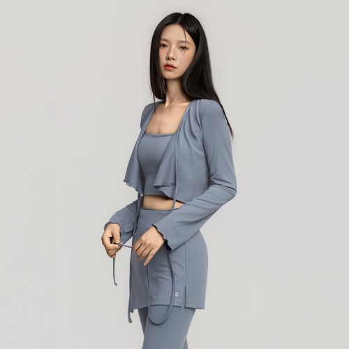 SWS26028-03 소프트 커버업 스커트 그레이쉬블루