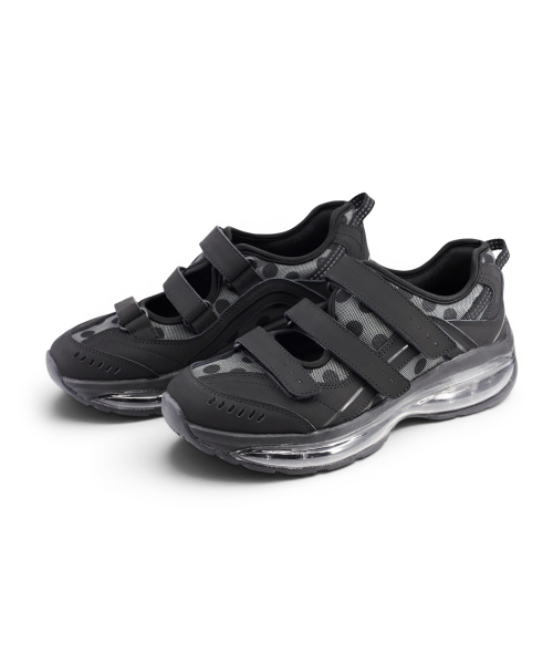 Songe Songe X Yase 3-Strap Airsole Mary Jane Dot Grey