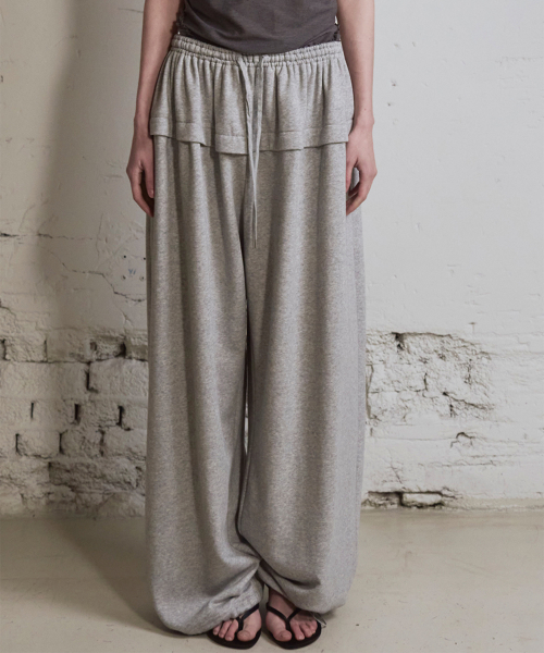 Layered Wide Sweat Pants_2color